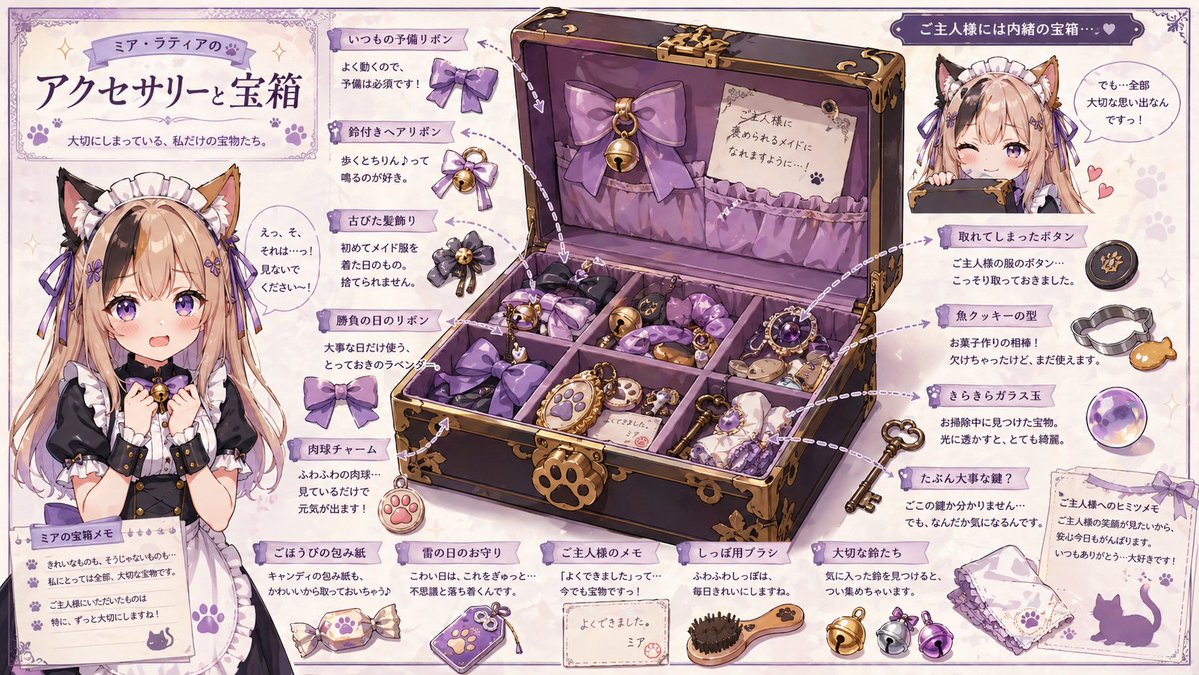 Cat Maid Treasure Box Reference Sheet