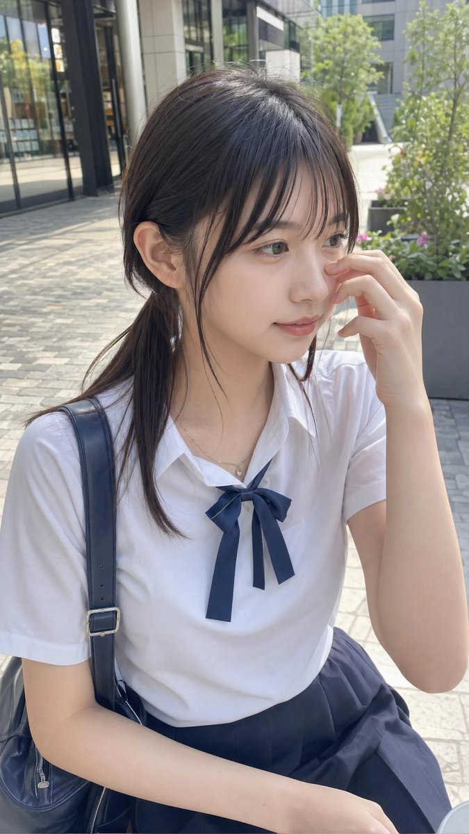 Casual Student Uniform Street Photo