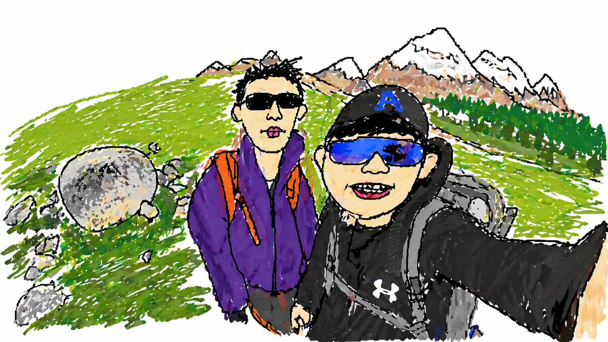Profile / Avatar - Hiking Photo to Scribble Sketch
