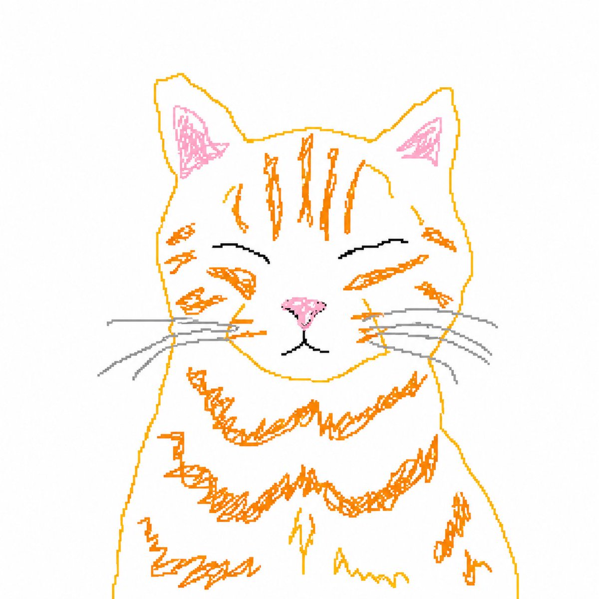 Profile / Avatar - Rough Mouse-Drawn Tabby Cat