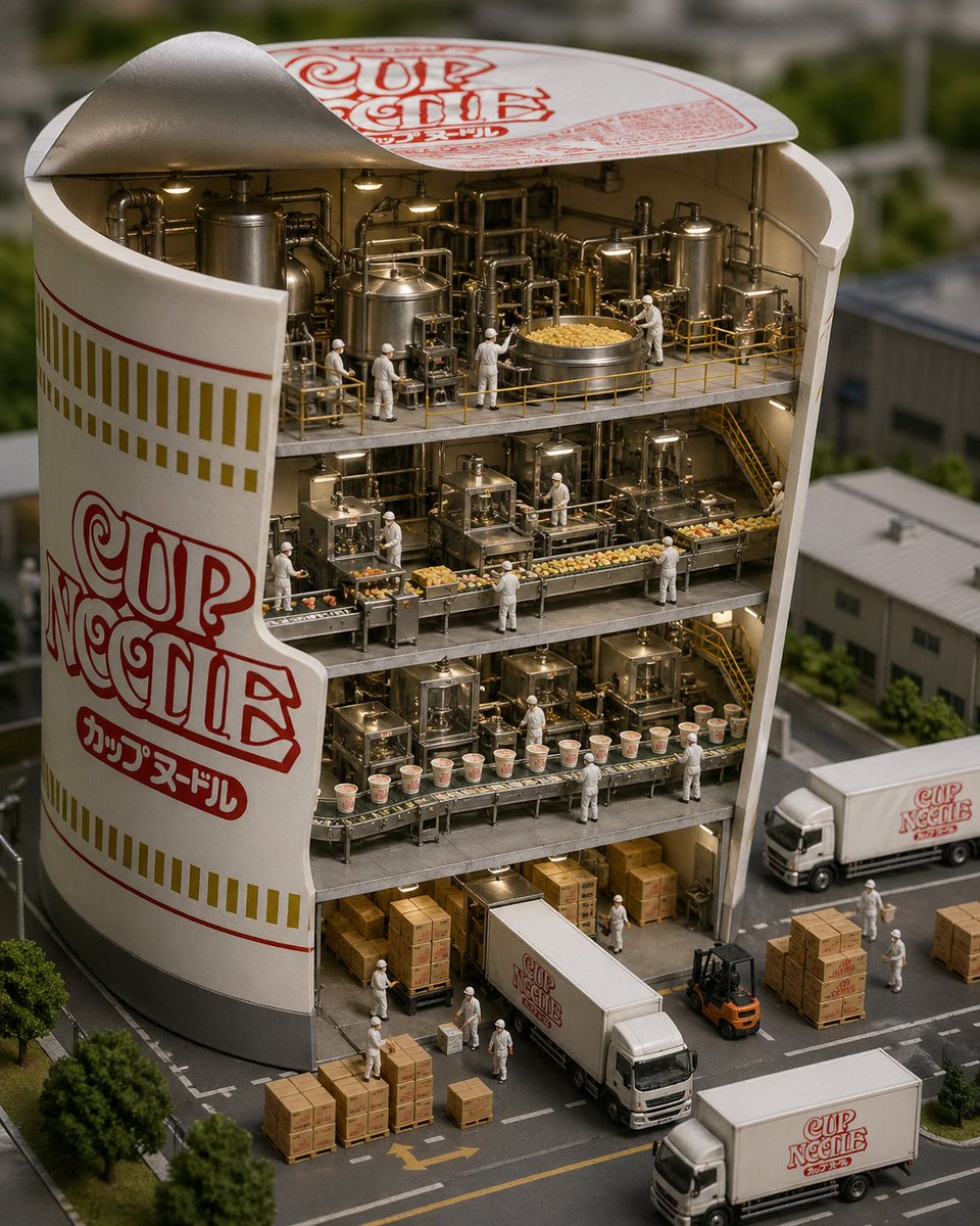 Cup Noodle Factory Cross-Section Diorama