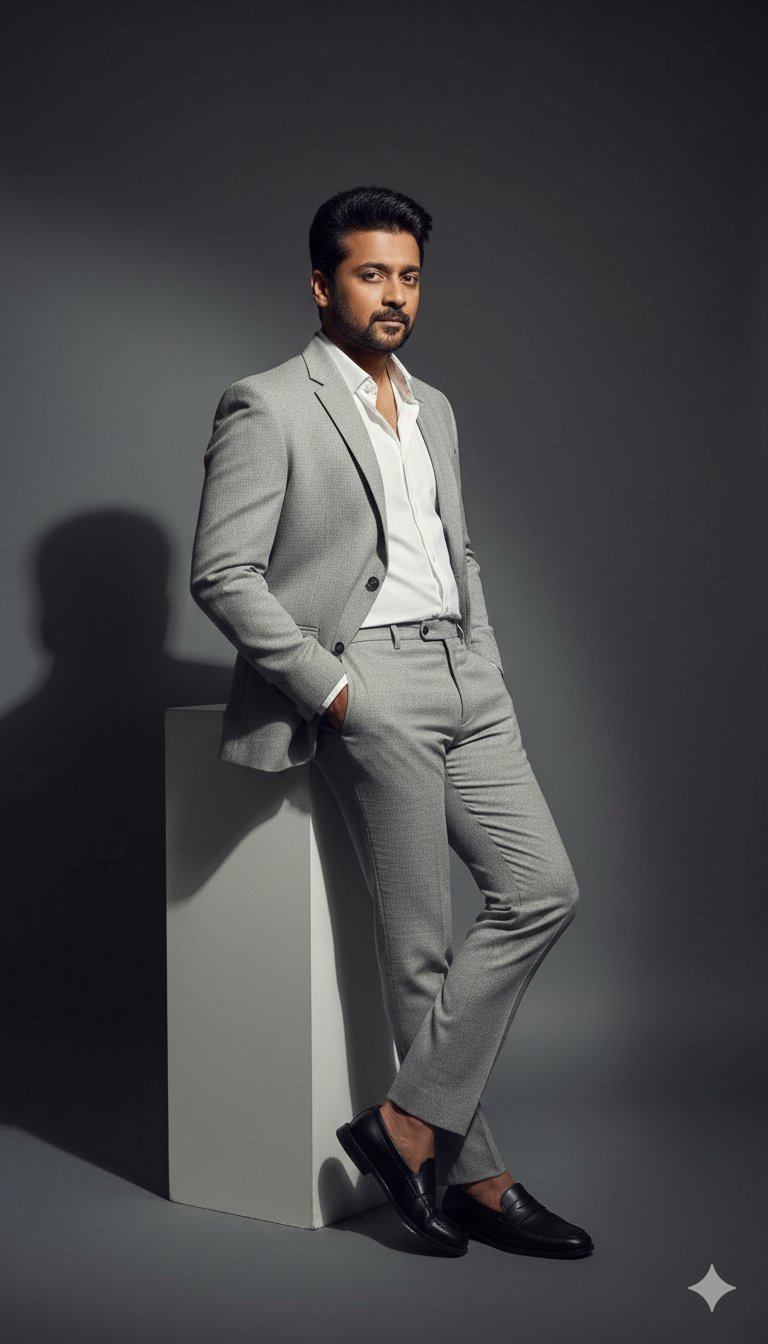 { "prompt": "Ultra-realistic high-end fashion editorial portrait of an adult man, 100% using the up…