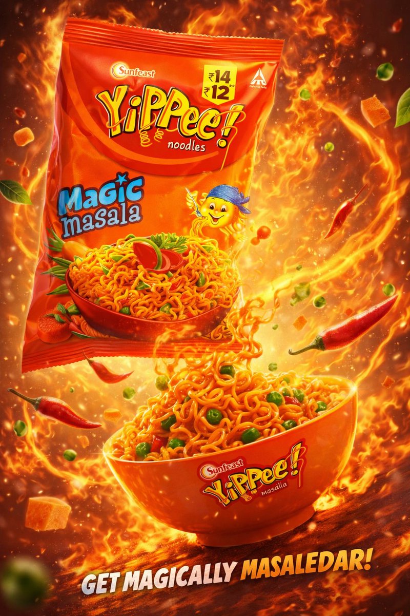 Ultra-high-resolution 8K cinematic commercial food advertisement of **[BRAND NAME] instant noodles*…