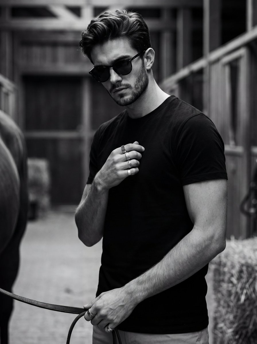 Ultra-realistic 8K cinematic black-and-white portrait photograph, portrait aspect ratio 1664*2080. …