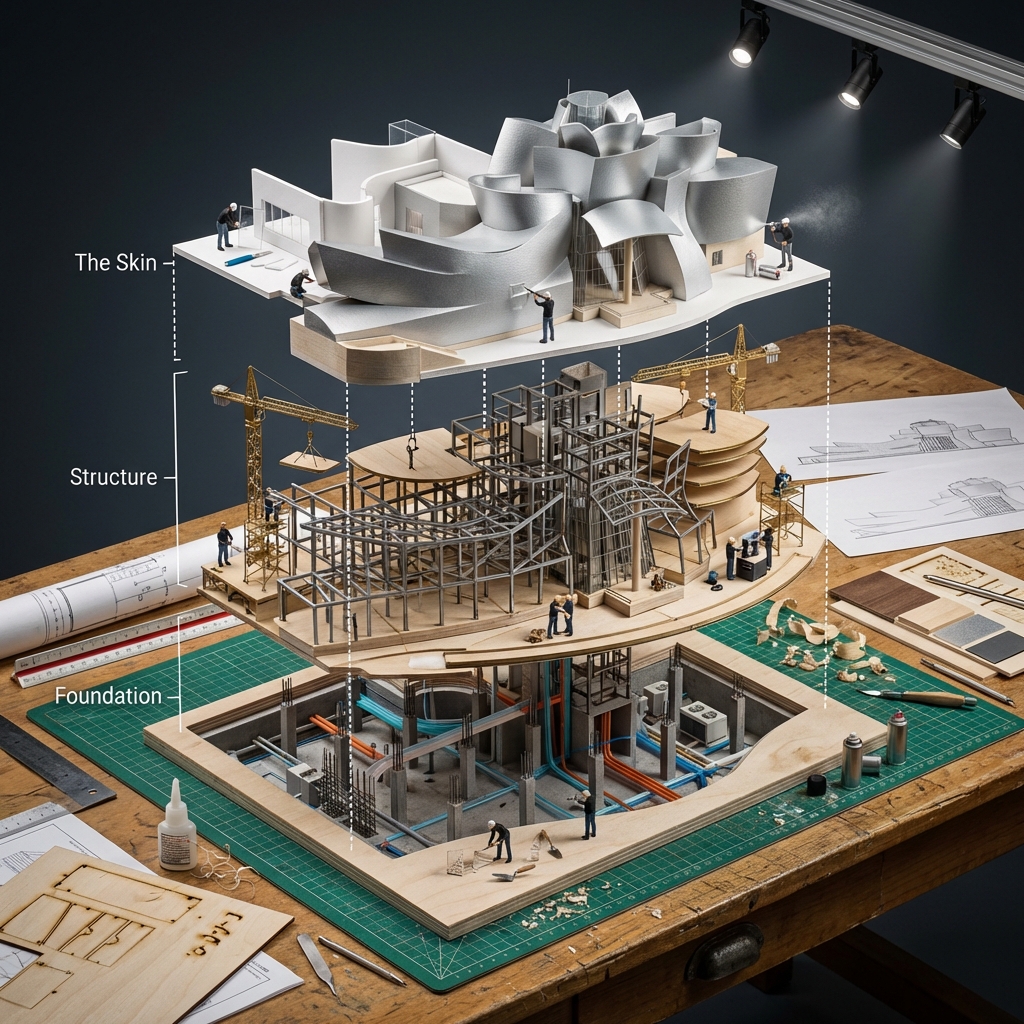 Input Variable: [Any Famous Building - Guggenheim, Burj Khalifa, Sydney Opera House, etc.]