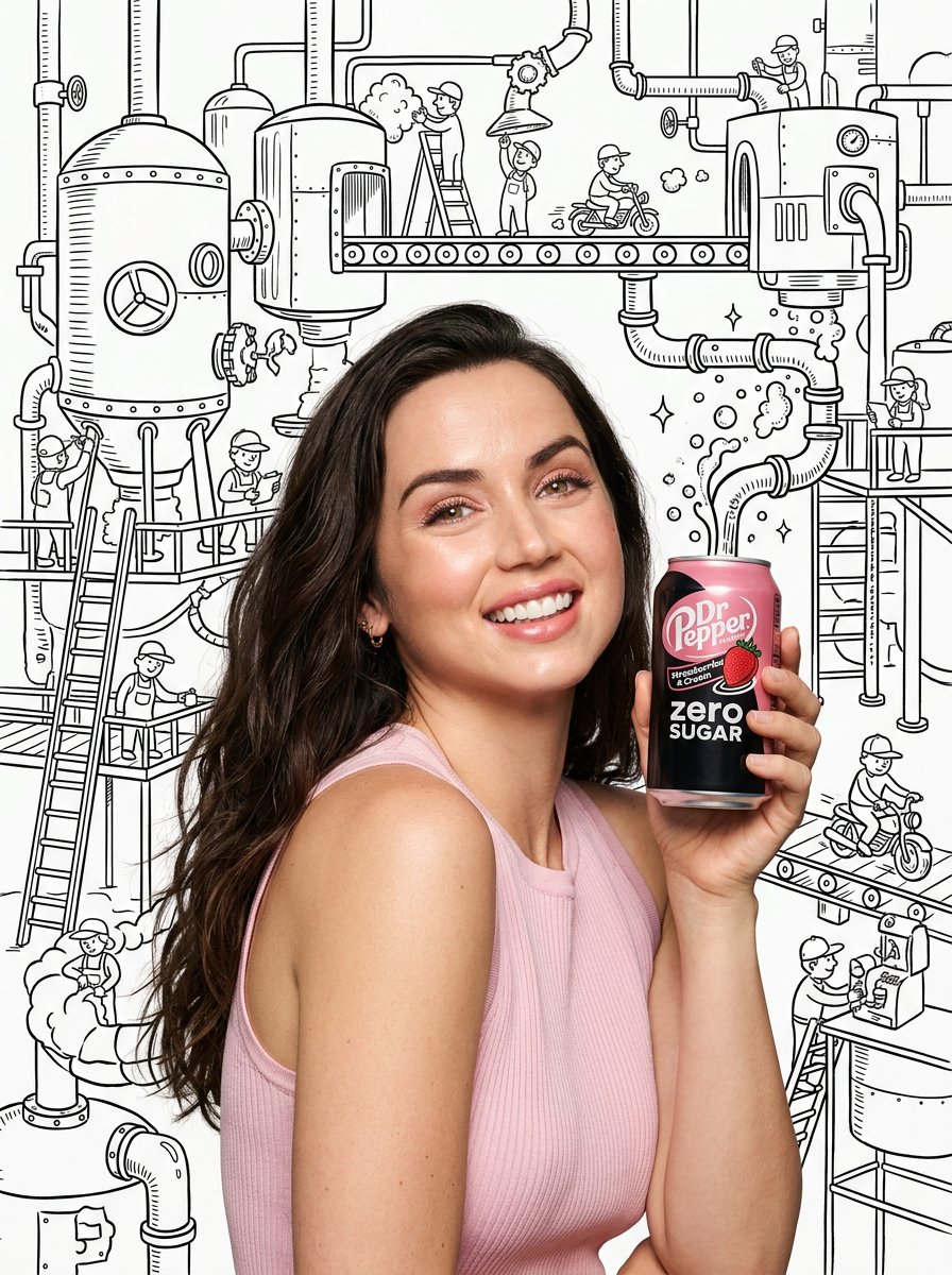 { "prompt": "A high-quality realistic photograph of Ana de Armas with glowing skin, long dark hair,…