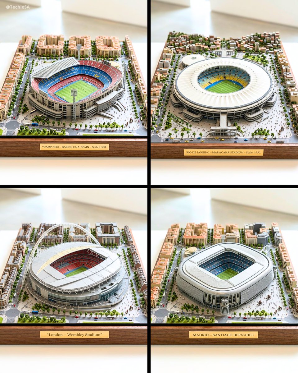 Ultra-detailed large-scale miniature diorama of [STADIUM NAME] in [CITY] presented as a premium mus…