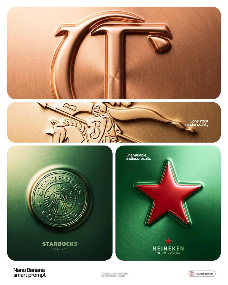 [BRAND NAME] + [COLOR] Act as a Senior CGI Artist and Brand Identity Director specializing in premi…