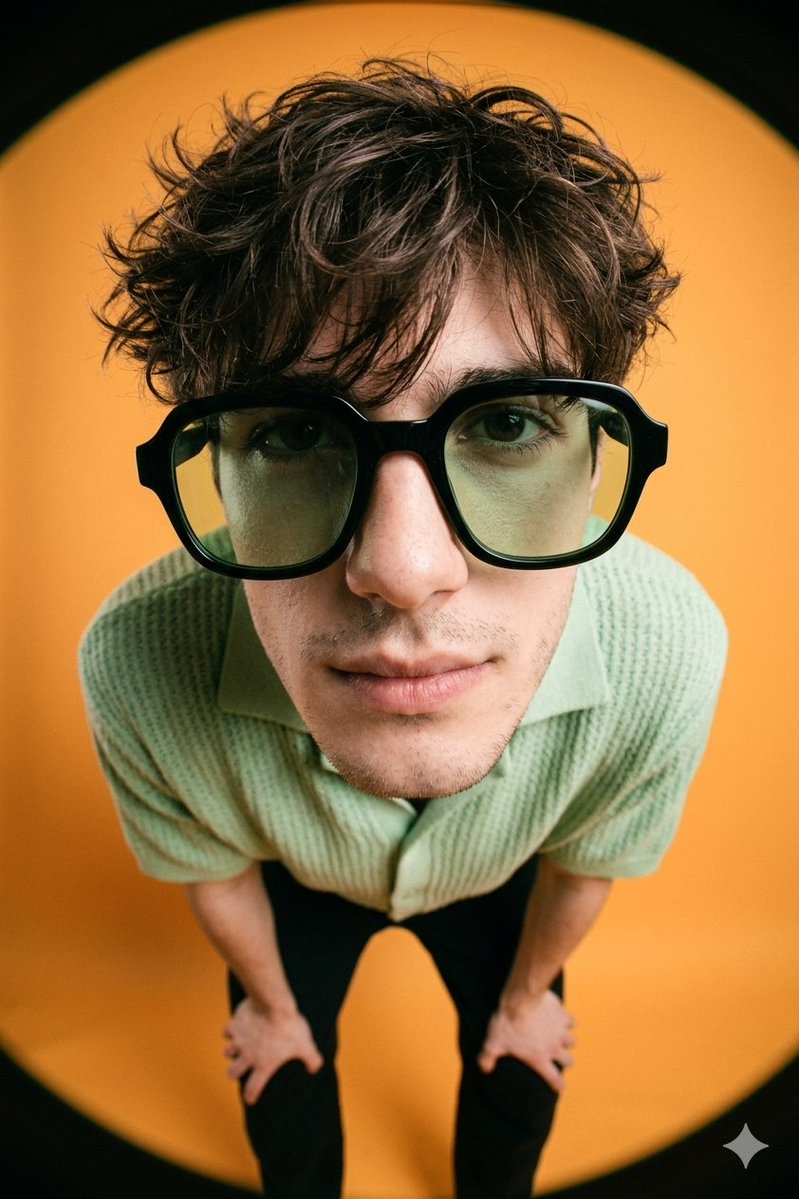 Create a A high-fashion editorial image of a young man, of the person from the uploaded character r…