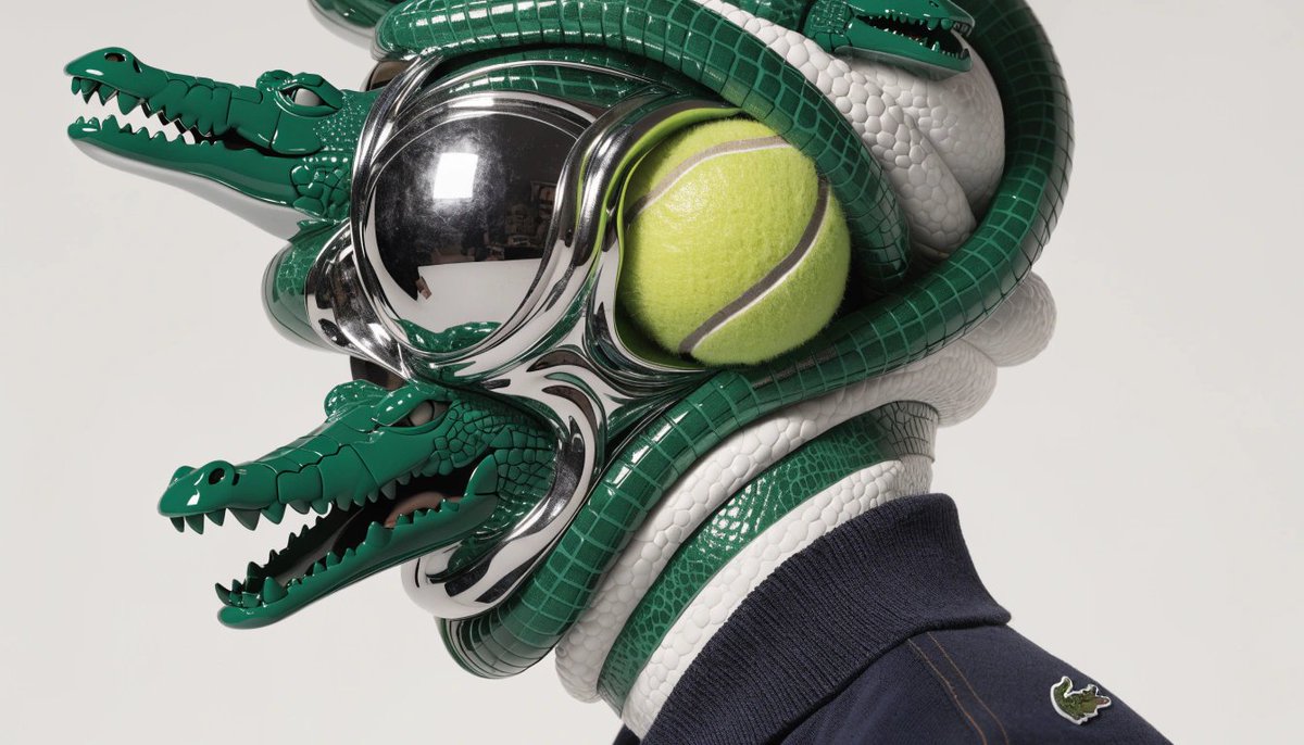 [BRAND]. A hyperrealistic editorial photo of a figure wearing a unique helmet or mask that embodies…