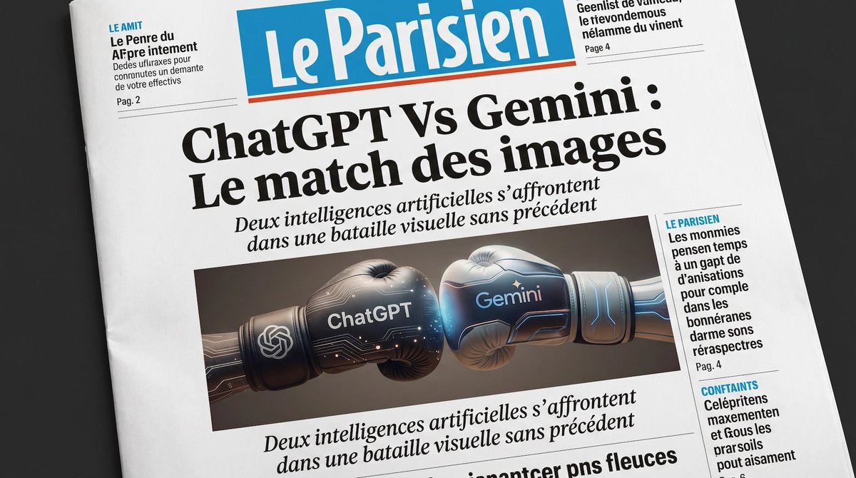 French AI Newspaper Front Page