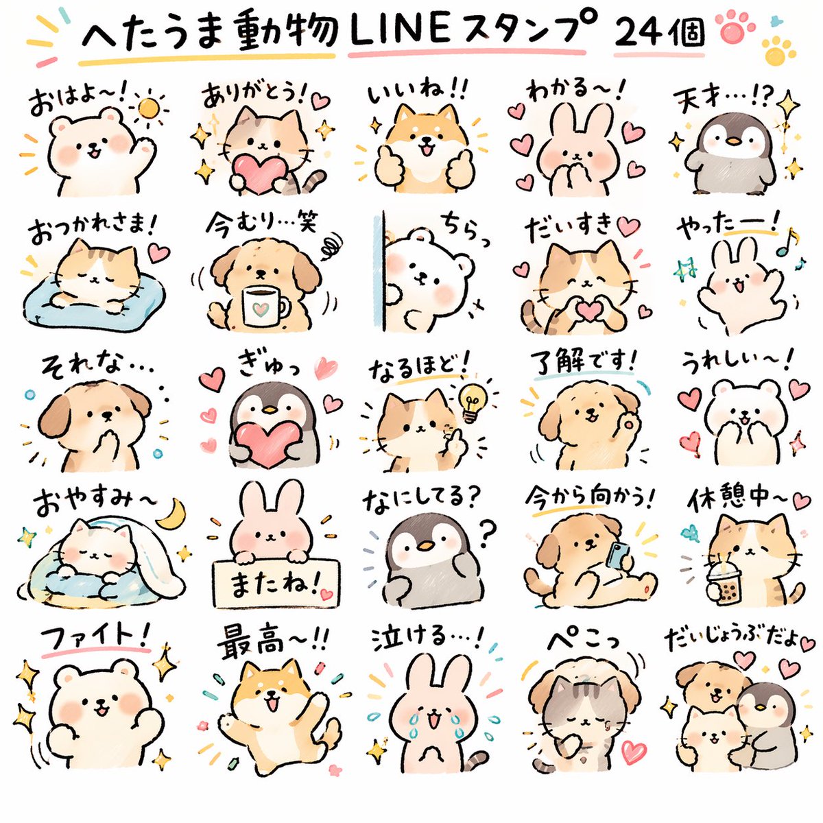 Quirky Animal Sticker Set