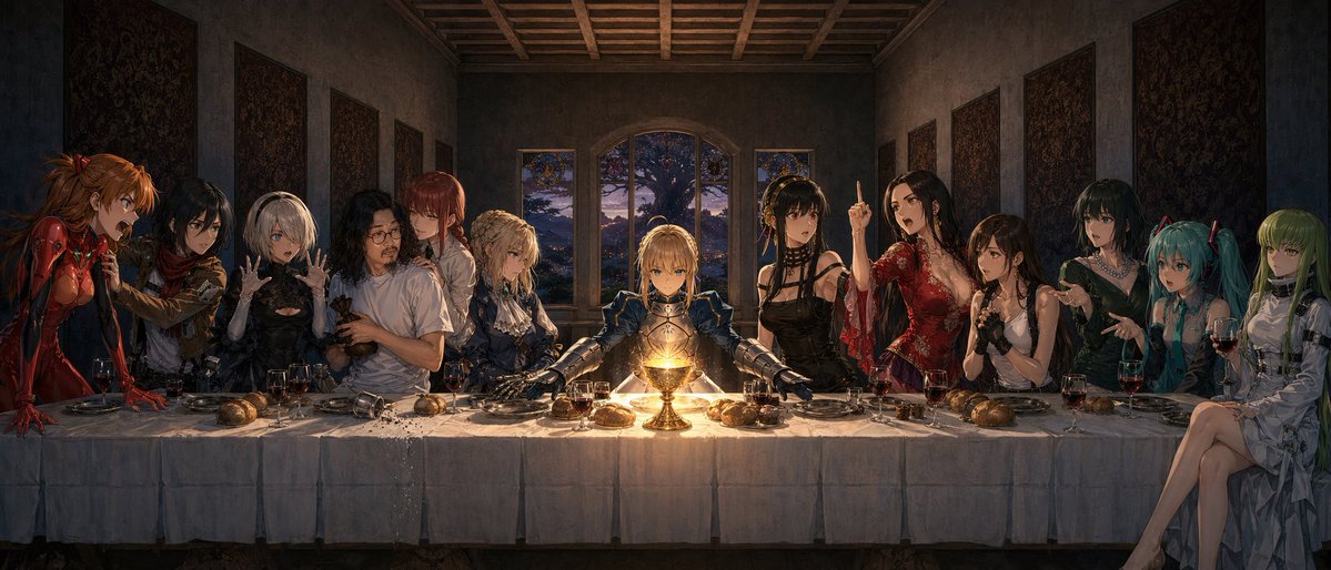 Anime Last Supper Ensemble