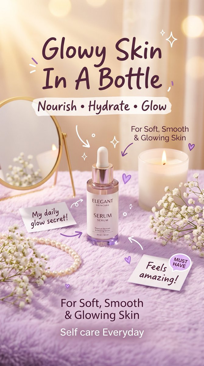 Pastel Luxury Skincare Ad