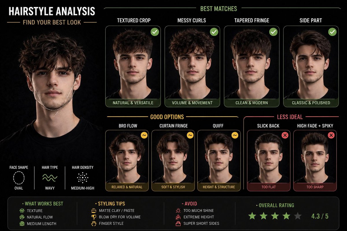 Hairstyle Suitability Analysis Chart