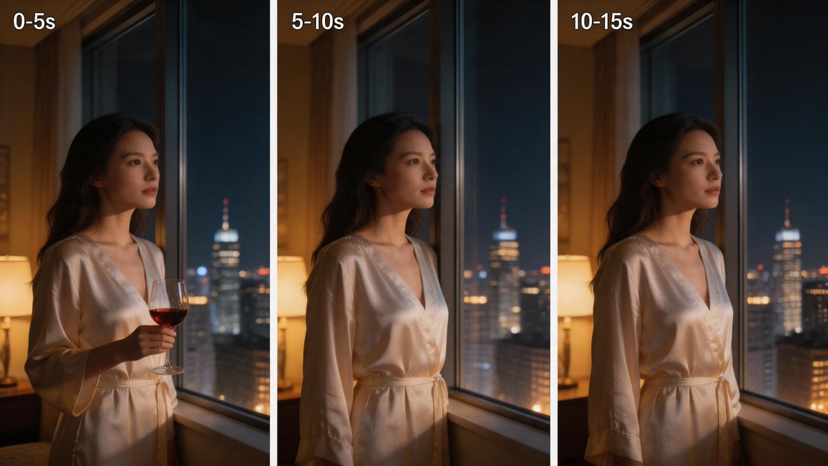 Three-Panel Night Window Comparison