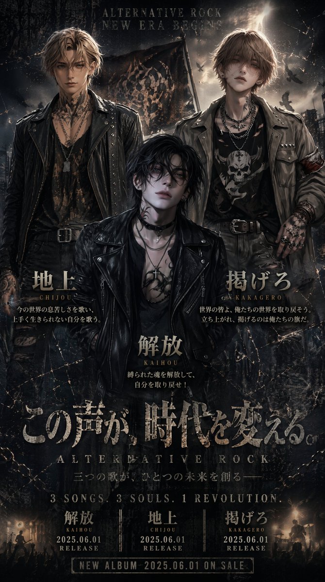 Dark Japanese Alt-Rock Poster