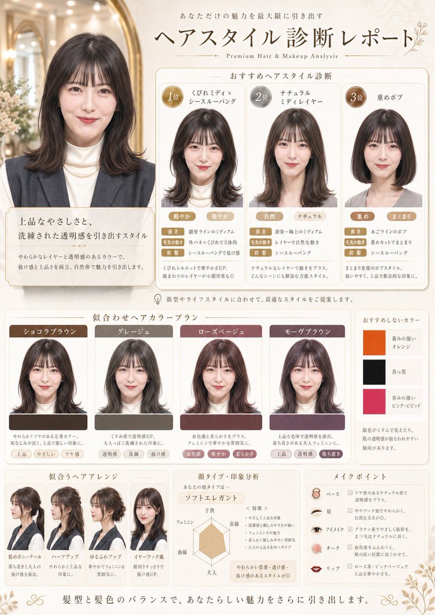 Japanese Hair Diagnosis Salon Poster