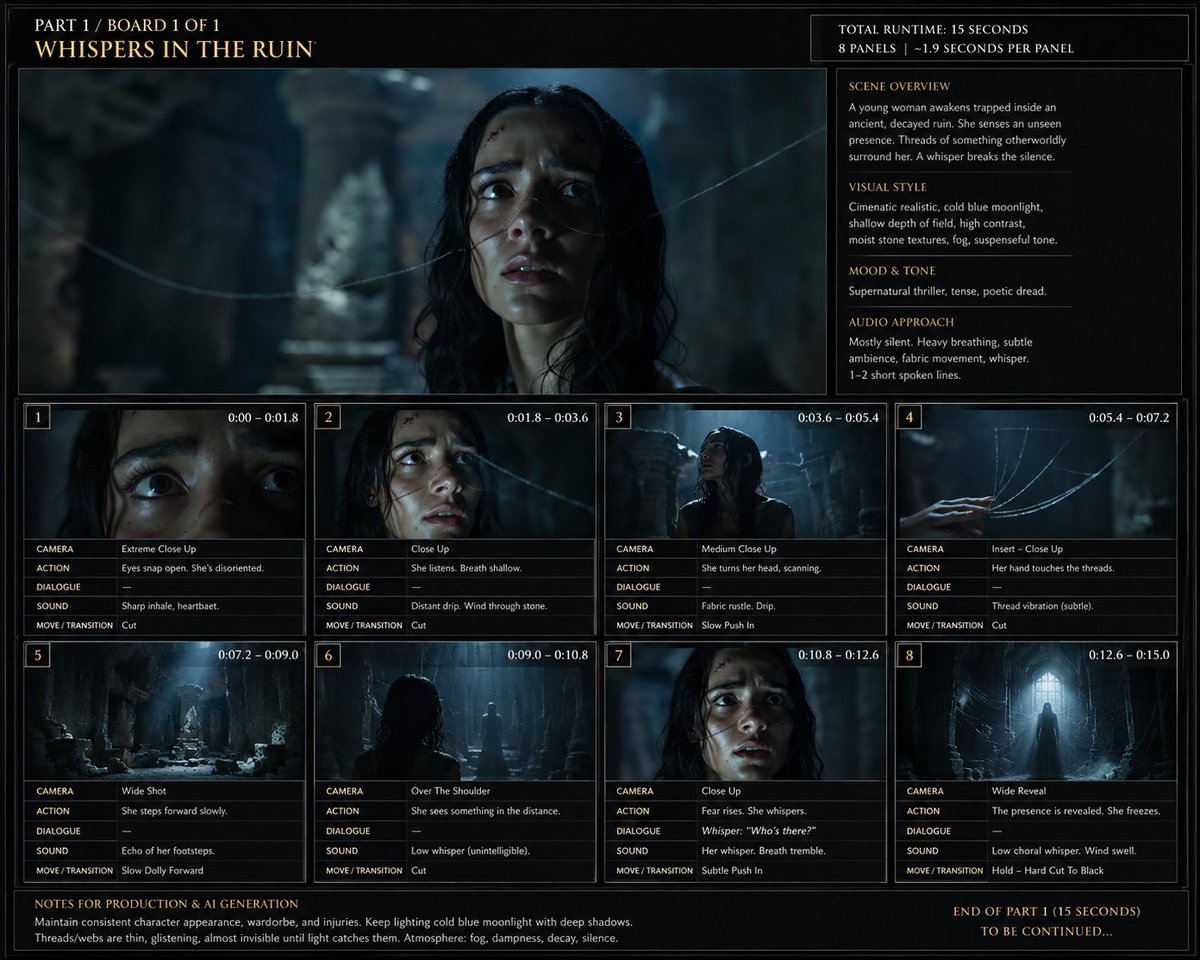 Whispers in the Ruin Storyboard