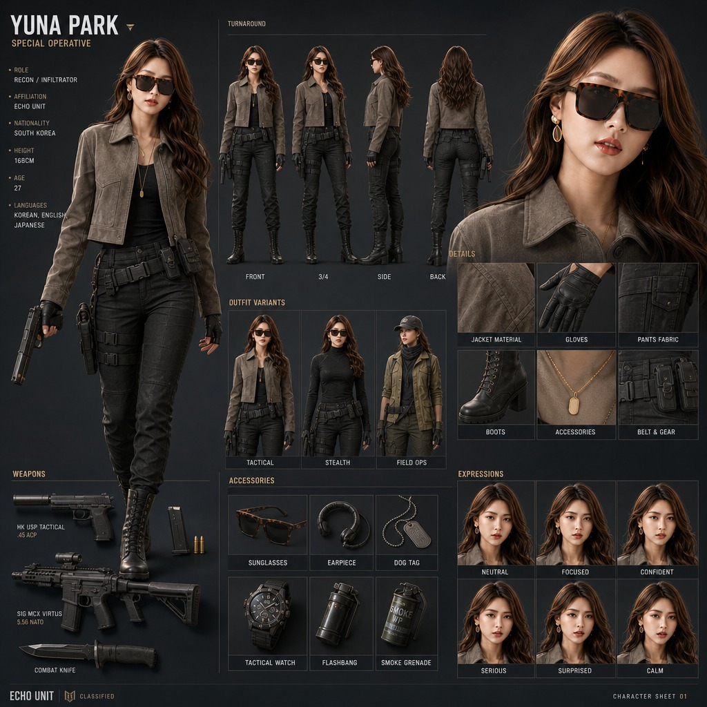 Yuna Park Tactical Character Sheet