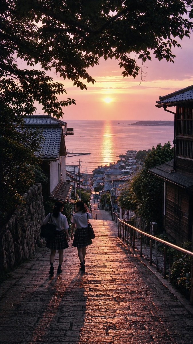 Nostalgic Japanese Summer Sunset