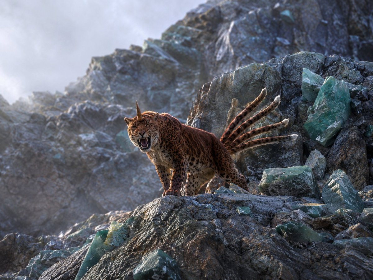 Horned Five-Tailed Leopard Beast