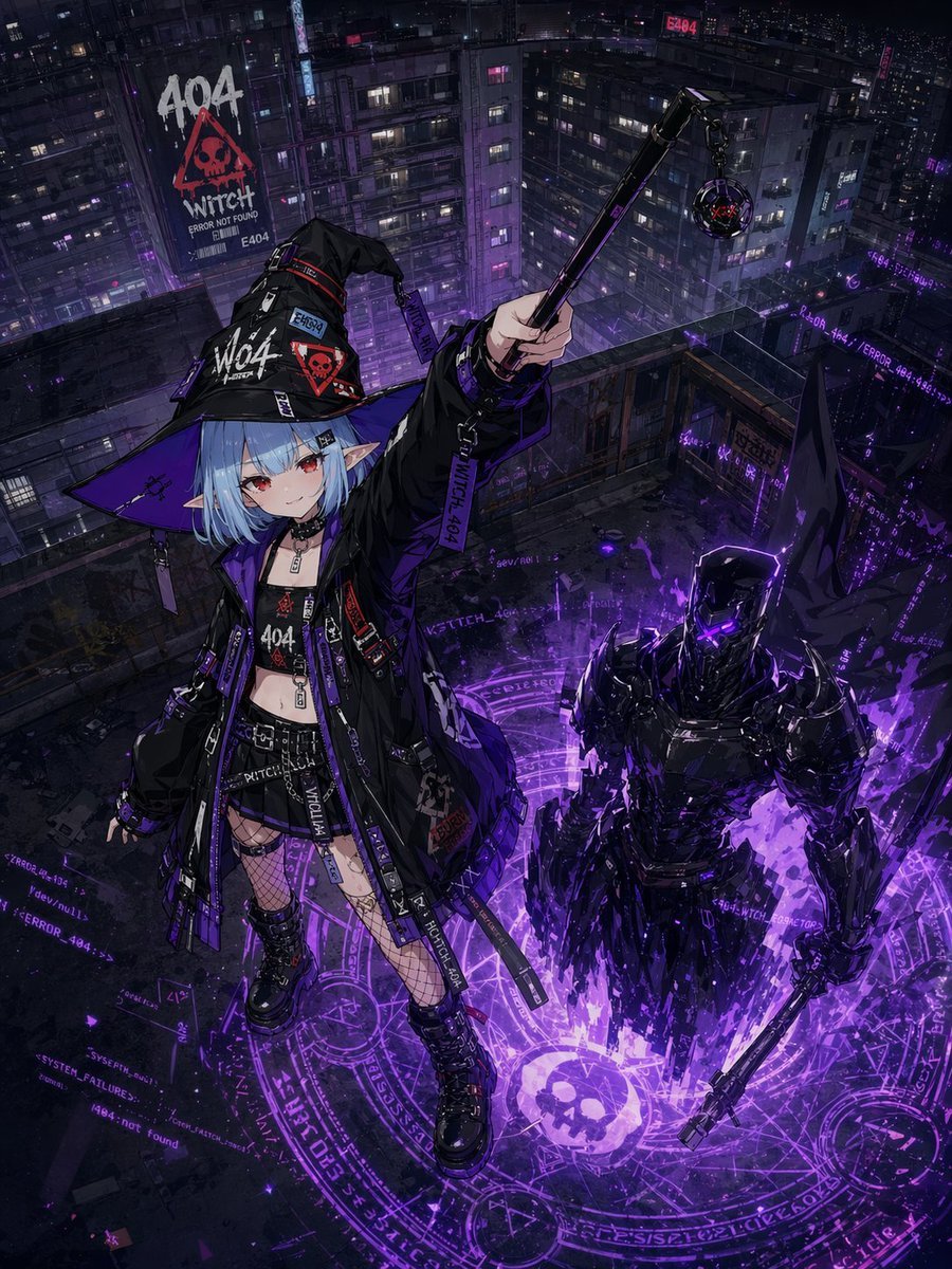 Cyberpunk Witch Summoning Ritual
