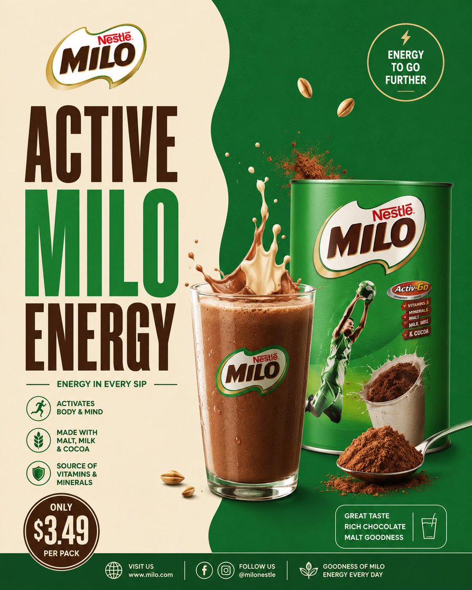 Milo Cocoa Energy Poster