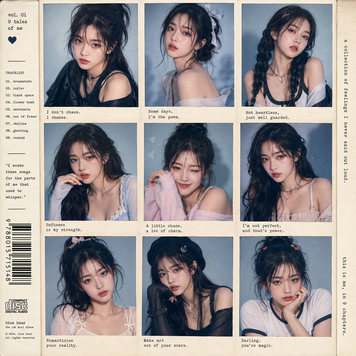 K-Pop Idol Style Grid Portrait Collage