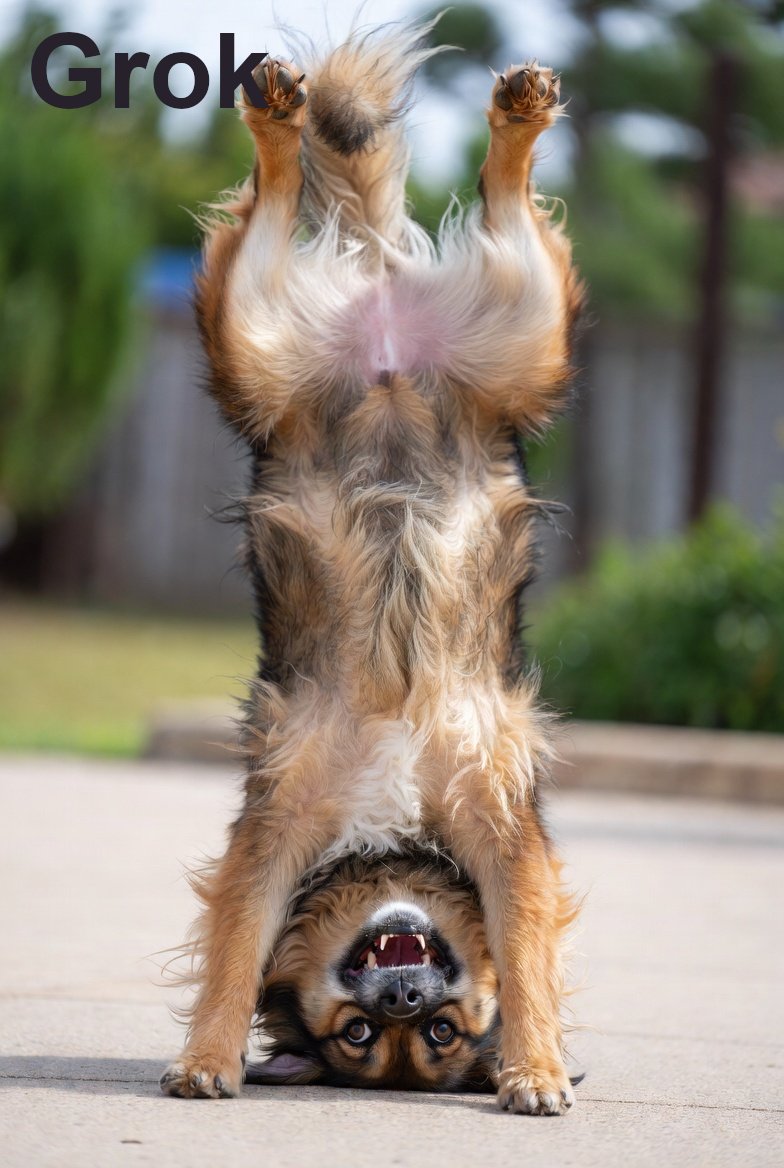 Humorous Dog Handstand Prompt