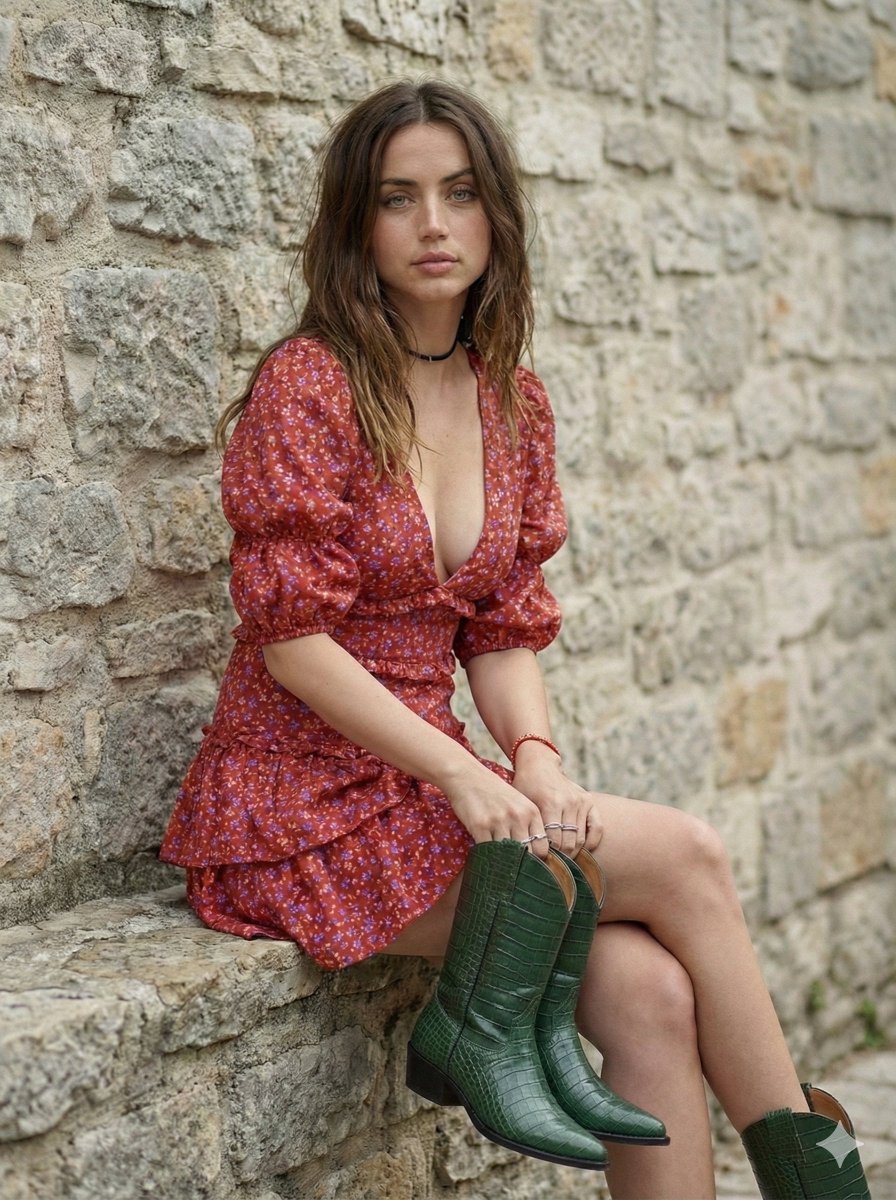 Boho Cottagecore Editorial Portrait