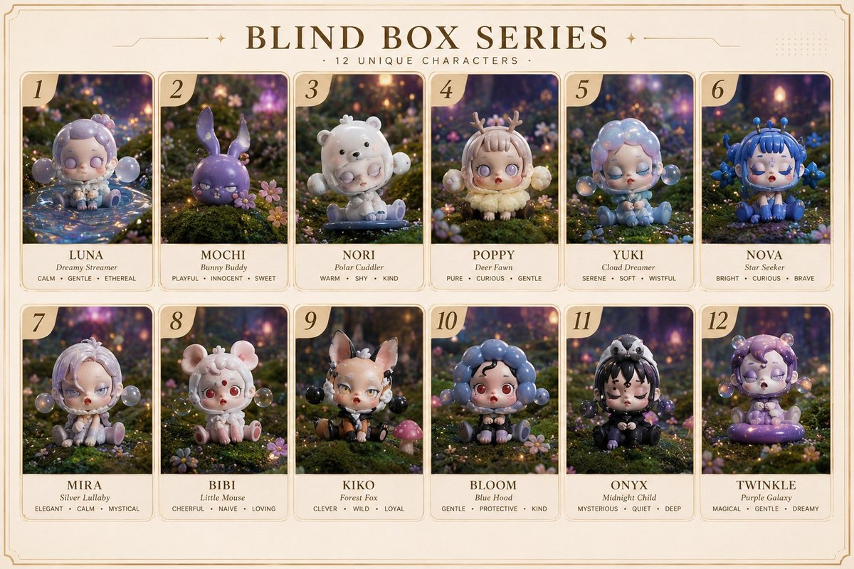 Fantasy Blind Box Character Series Poster
