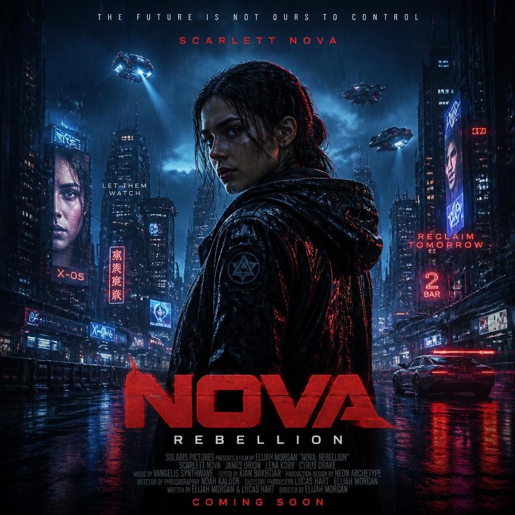 Cyberpunk Nova Rebellion Poster