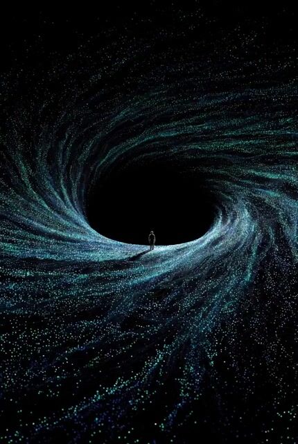 Abstract geometric flow around a void