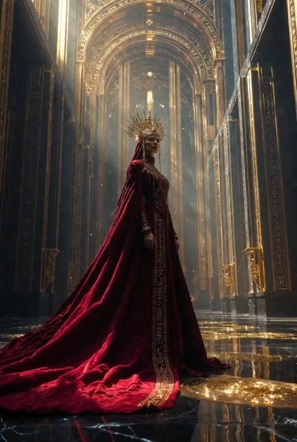 Cinematic Divine Empress in Ancient Palace