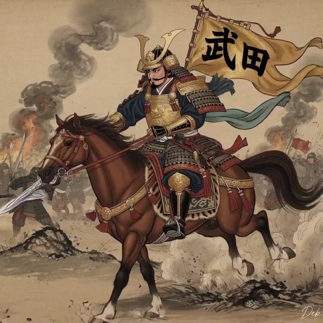 Japanese Sengoku Warlord on Horseback