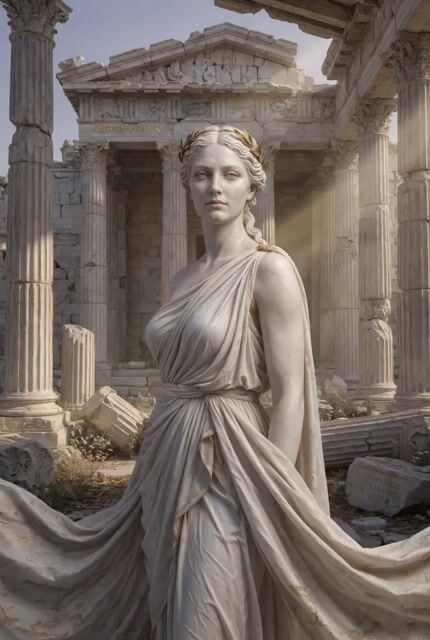 Ultra-Realistic Portrait Inspired by Ancient Greek Sculpture