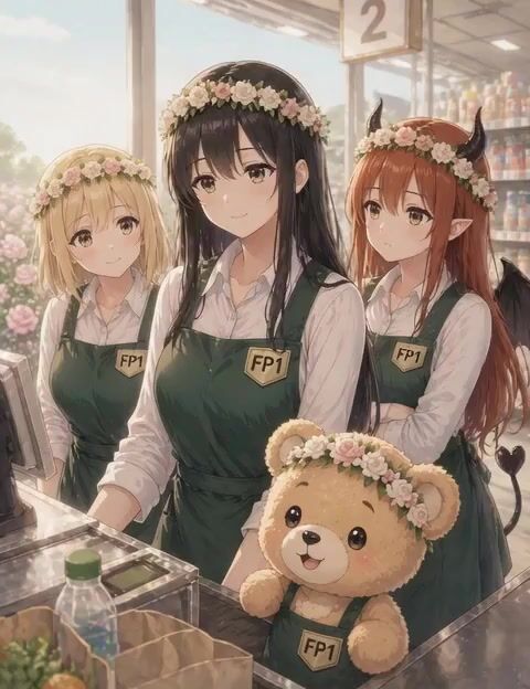Anime Supermarket Checkout Video Prompt