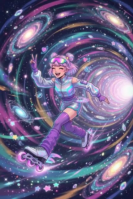 Futuristic Anime Skating Tunnel