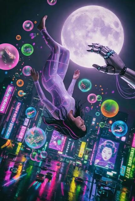 Surreal Floating City Animation
