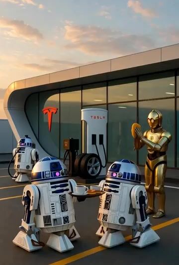 Tesla Station Star Wars Robots