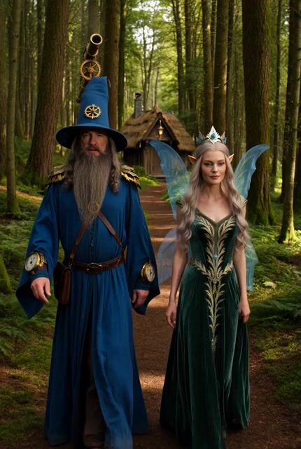 Steampunk Fantasy Forest Path Video