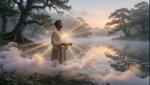 Ethereal Meditating Figure Pan