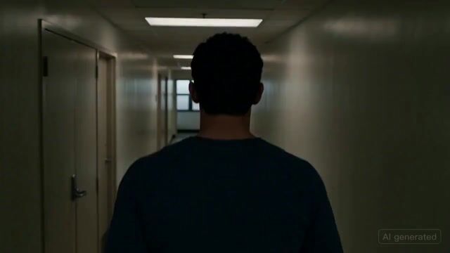 Cinematic horror scene with creature attack