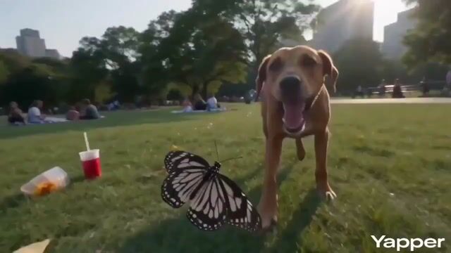 Butterfly FPV Shot over Chaotic Picnic