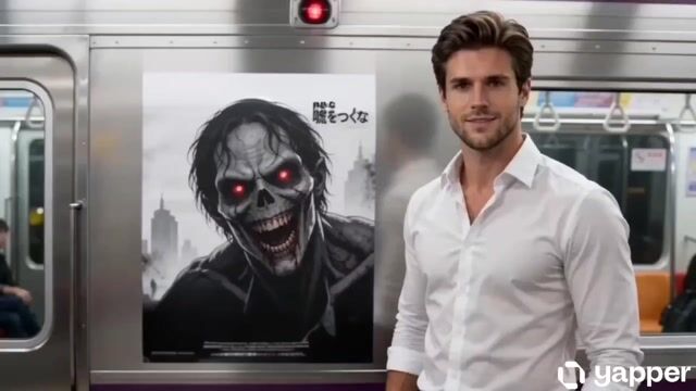 Supernatural Horror: Monster Emerging from a Poster