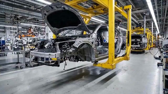Automobile Assembly Timelapse Video Prompt