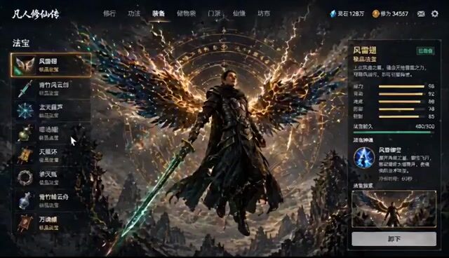 Game UI Skill Selection Animation