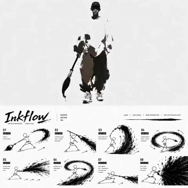 Ink Minimalism Hip-Hop Dance Scene