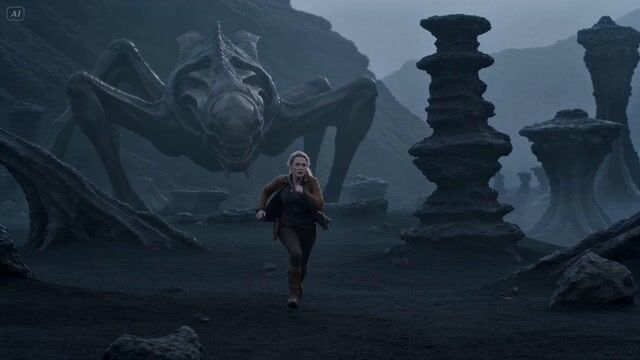 Alien Creature Pursuit Sequence